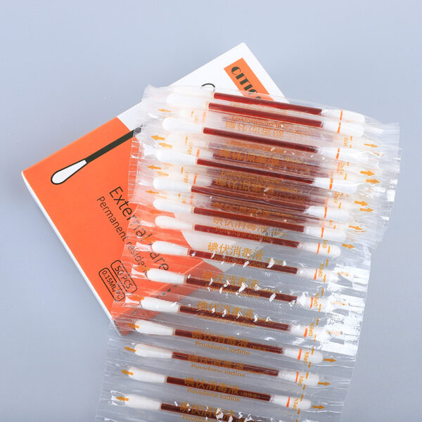 Iodophor Cotton Swabs for Disinfection 50 Count Individual Packaging with Paper Box - Image 6