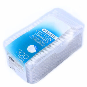Custom Plastic Box 300 Count Plastic Stick Cotton Swabs