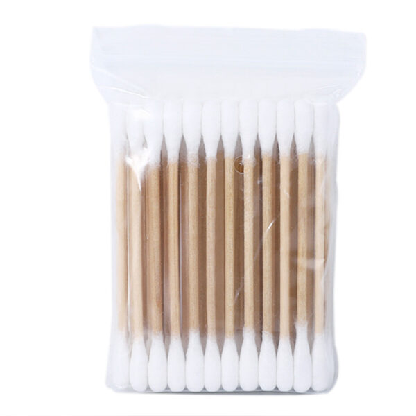 Wooden Stick Cotton Swabs 48 Count in Zip Bag - Image 3