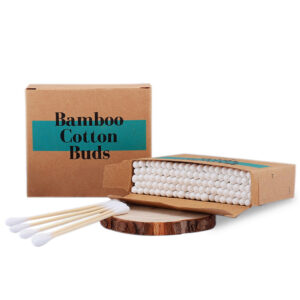 Biodegradable Bamboo Stick Cotton Swabs 100 Count