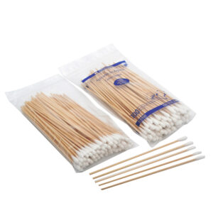 Medical 6 inch Wooden Stick Cotton Tipped Applicator 100 Count
